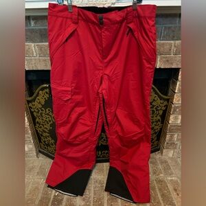 Obermeyer Men's L Saranac Ski Snowboard Insulated Waterproof Pants Red Cargo